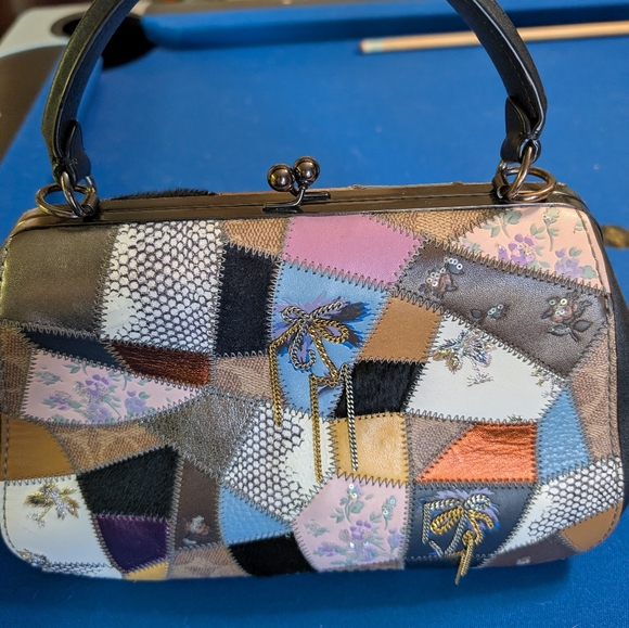 Coach Kisslock closure, frame, handbag, patchwork - Picture 9 of 9